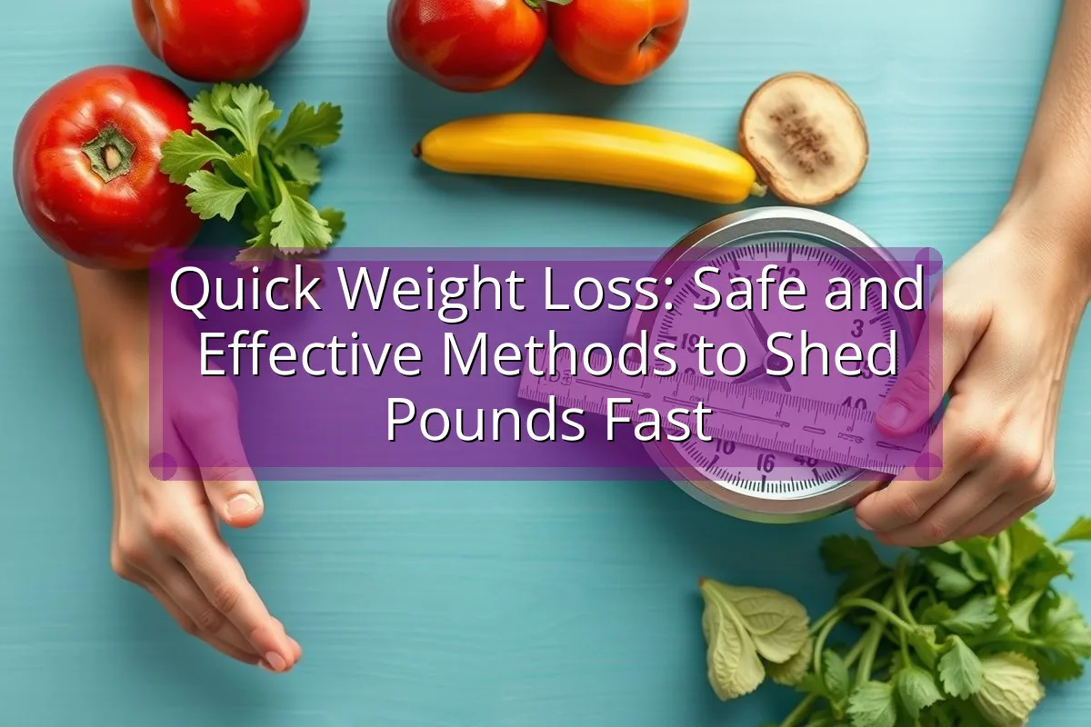 Quick Weight Loss: Safe and Effective Methods to Shed Pounds Fast