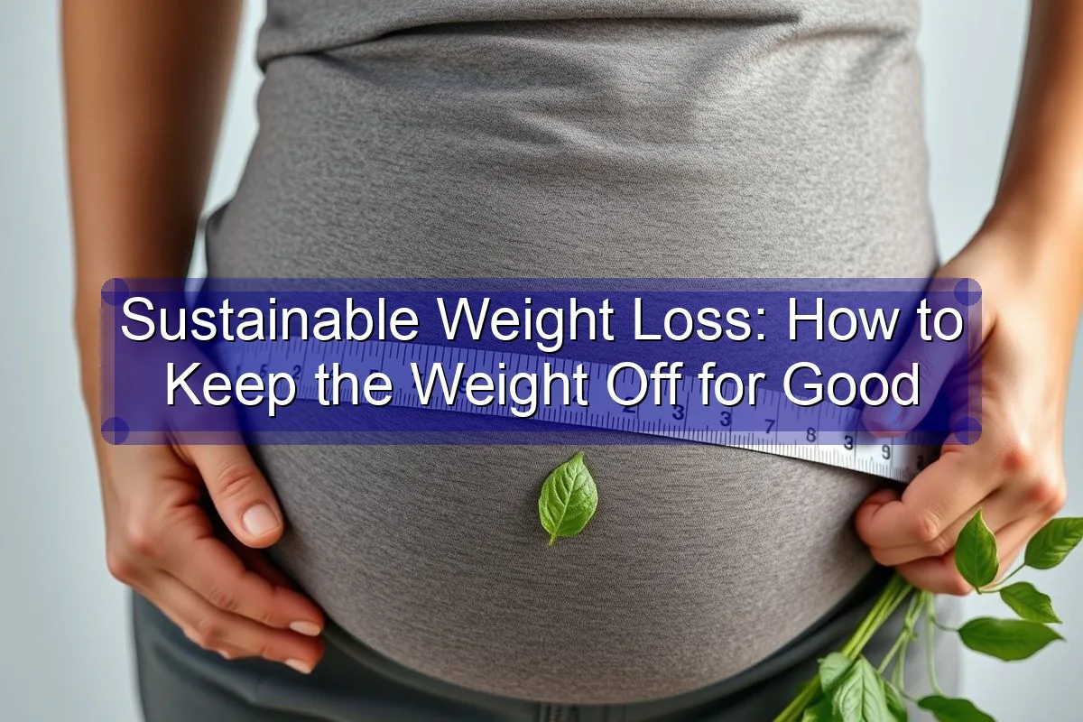 Sustainable Weight Loss: How to Keep the Weight Off for Good